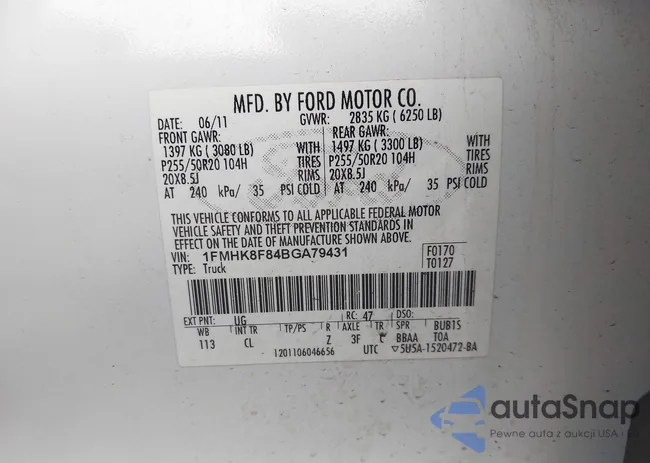 1FMHK8F84BGA79431: 44262399