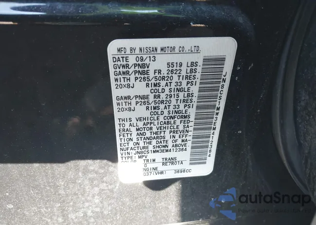 JN8CS1MW3EM412364: 44262450