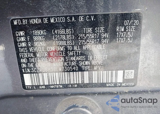 3CZRU6H38LM730540: 44262653