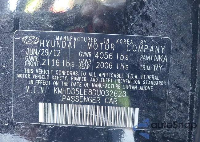 KMHD35LE8DU032623: 44261870