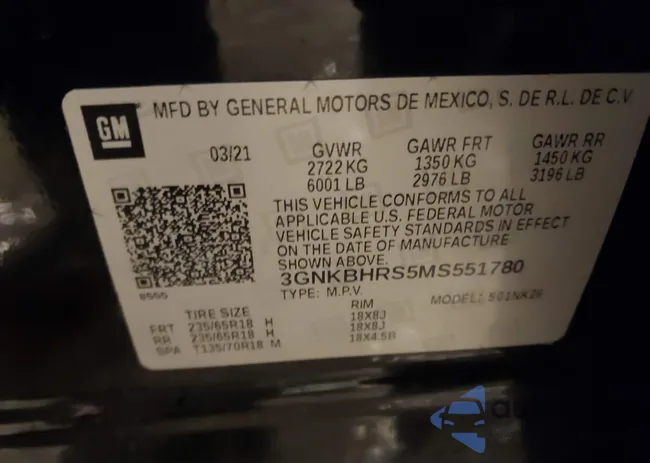 3GNKBHRS5MS551780: 44261875