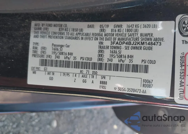 3FADP4BJ2KM148473: 44261950