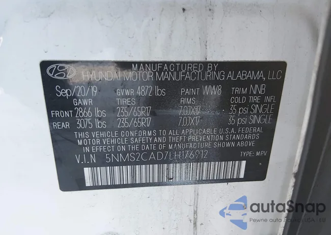 5NMS2CAD7LH176912: 44262104