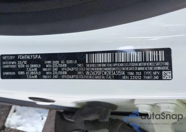 ZACPDFCW2R3A31514: 44263167