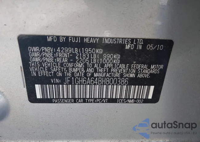 JF1GH6A64BH800386: 44263191