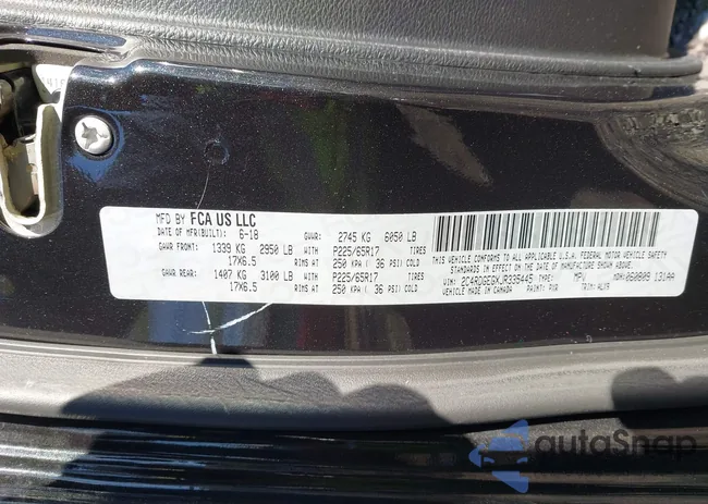 2C4RDGEGXJR335445: 44263212