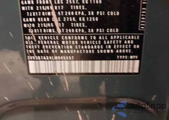 3VV3B7AX4LM045697: 44263278