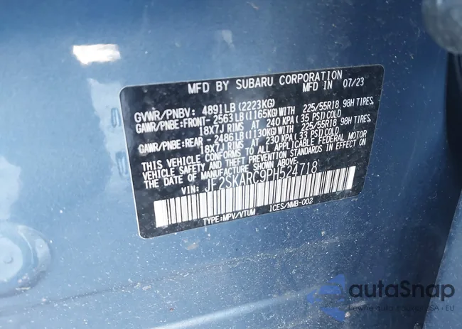 JF2SKARC9PH524718: 44263422