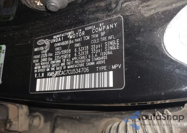 KM8JUCAC7CU534706: 44263426