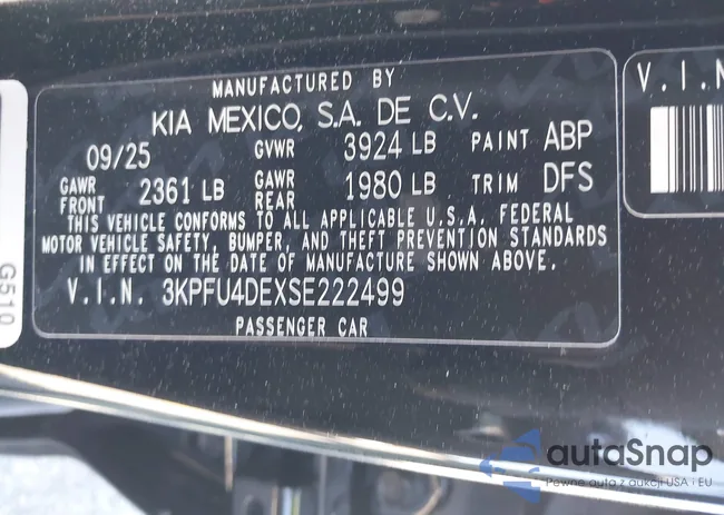 3KPFU4DEXSE222499: 44263604