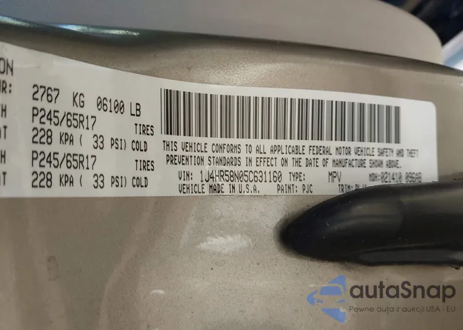 1J4HR58N05C631160: 44263607