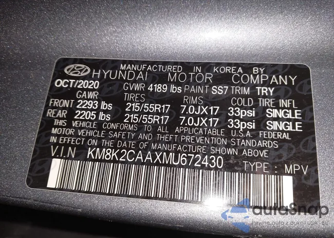 KM8K2CAAXMU672430: 44263633