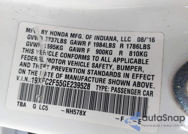 19XFC2F55GE239528: 44262730