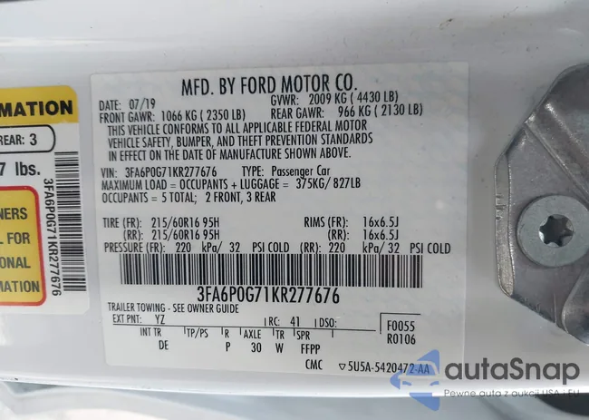 3FA6P0G71KR277676: 44262753