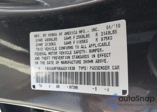 19UUA8F58AA011938: 44262952