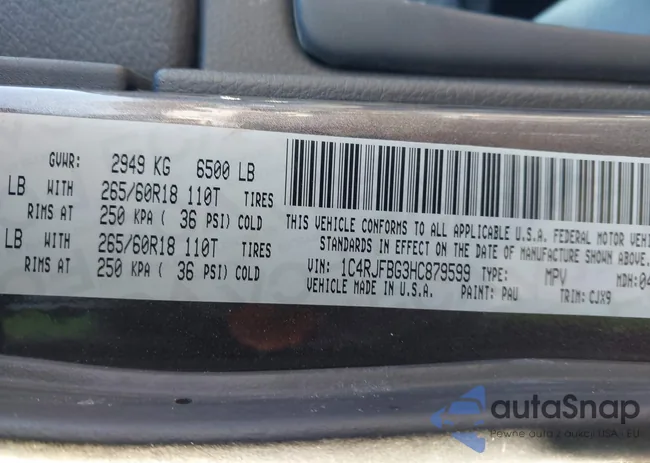 1C4RJFBG3HC879599: 44262969