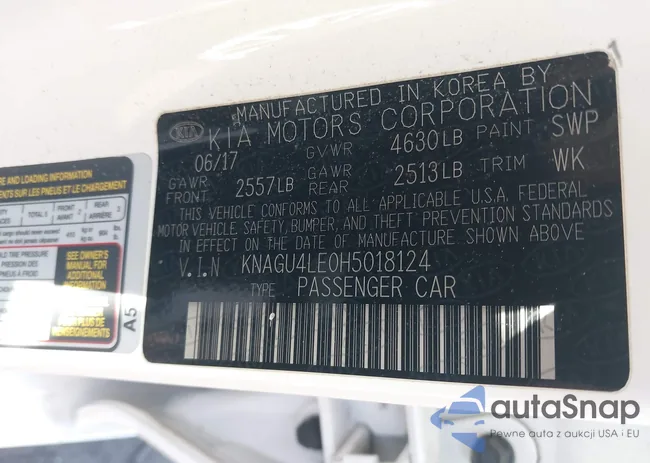 KNAGU4LE0H5018124: 44262996