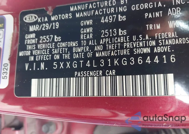 5XXGT4L31KG364416: 44263033