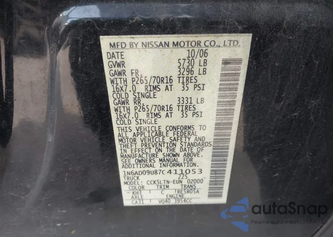 1N6AD09U87C411053: 44264181