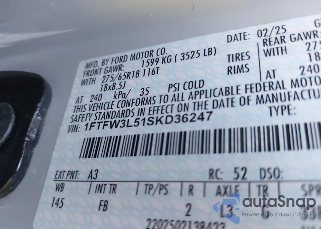 1FTFW3L51SKD36247: 44264184