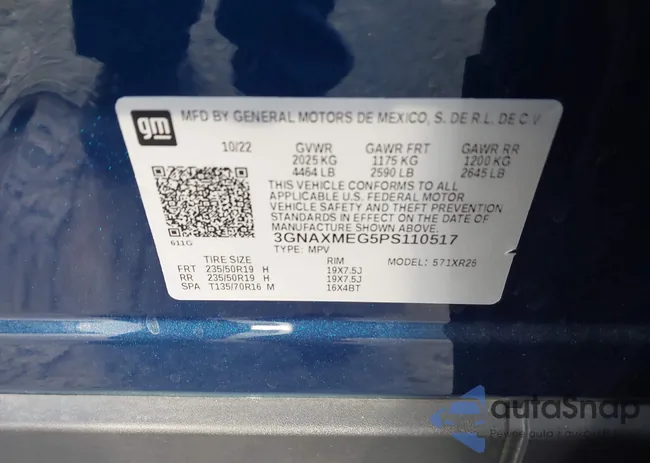 3GNAXMEG5PS110517: 44264205