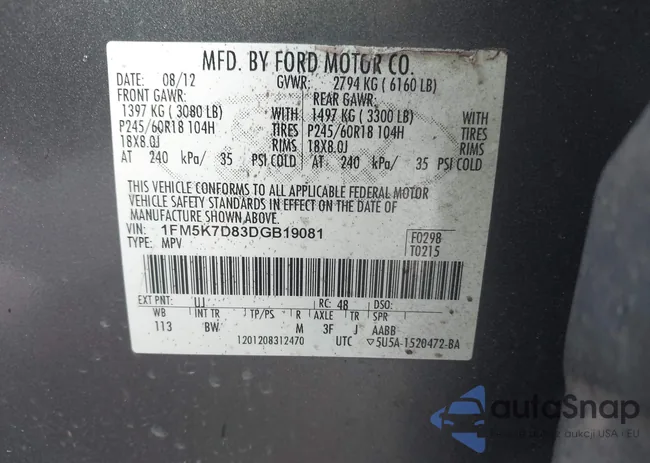 1FM5K7D83DGB19081: 44264221