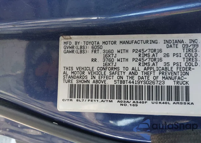 5TBBT4419YS026723: 44264267