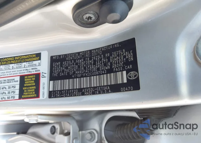 4T1BF1FK2CU087043: 44264341