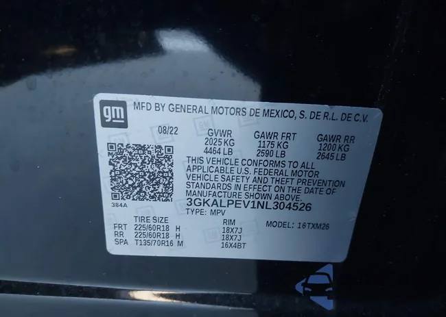 3GKALPEV1NL304526: 44264343