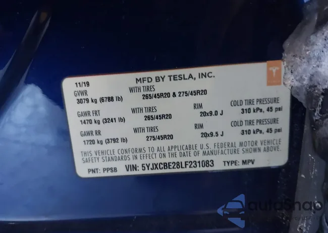 5YJXCBE28LF231083: 44264469