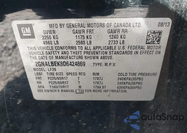 2GNALBEK8D6424869: 44264601