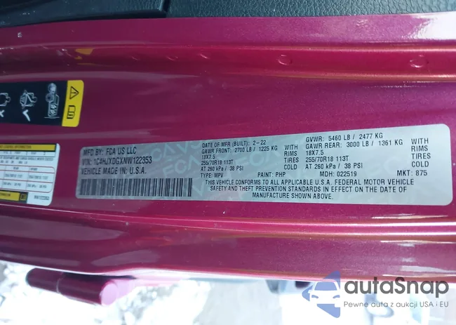 1C4HJXDGXNW122353: 44264667