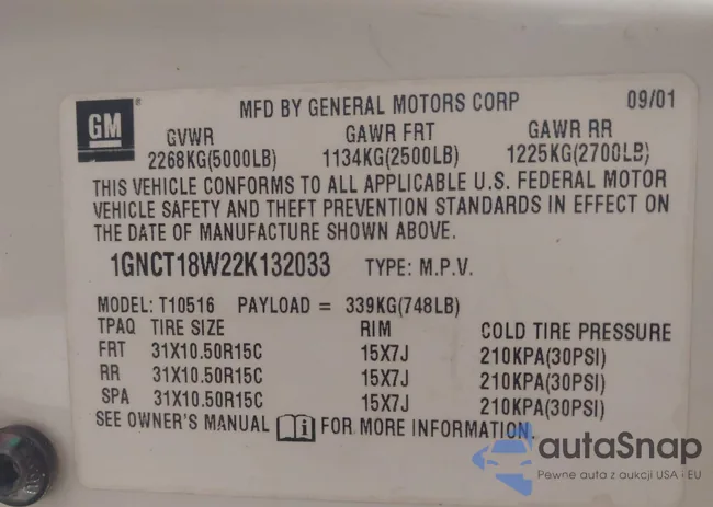 1GNCT18W22K132033: 44264688