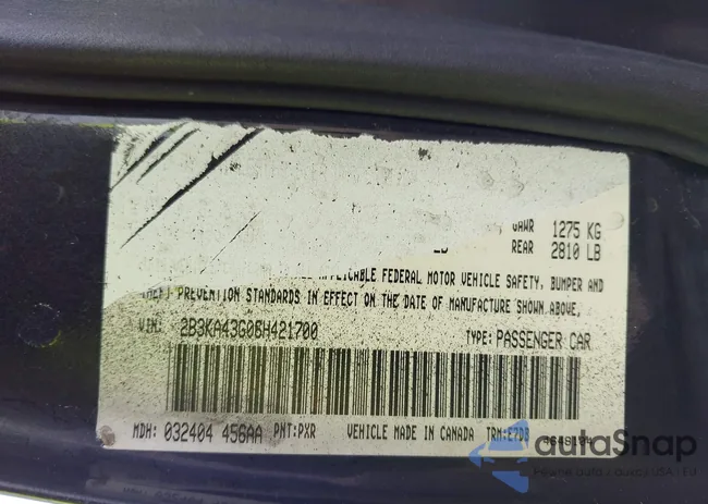 2B3KA53H86H130912: 44263761