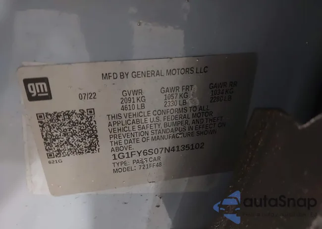 1G1FY6S07N4135102: 44263762