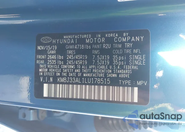 KM8J33AL1LU178515: 44263770