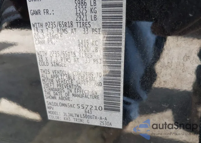 5N1DL0MN5KC557210: 44263824