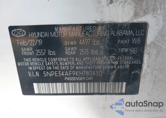 5NPE34AF9KH780450: 44263885