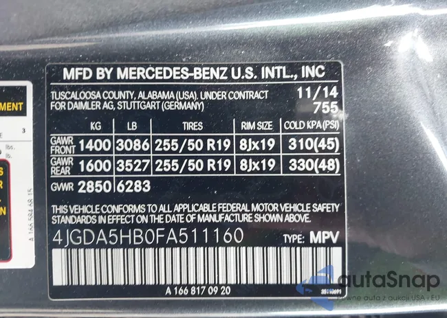 4JGDA5HB0FA511160: 44263903