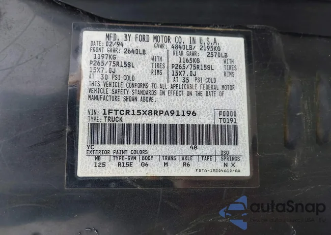 1FTCR15X8RPA91196: 44264020