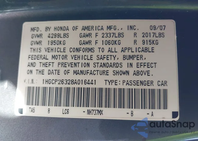 1HGCP26328A016441: 44264110