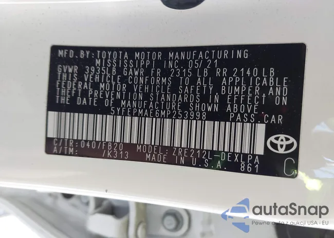 5YFEPMAE6MP253998: 44265223