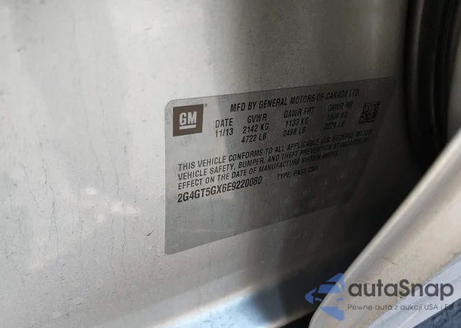 2G4GT5GX6E9220080: 44265346