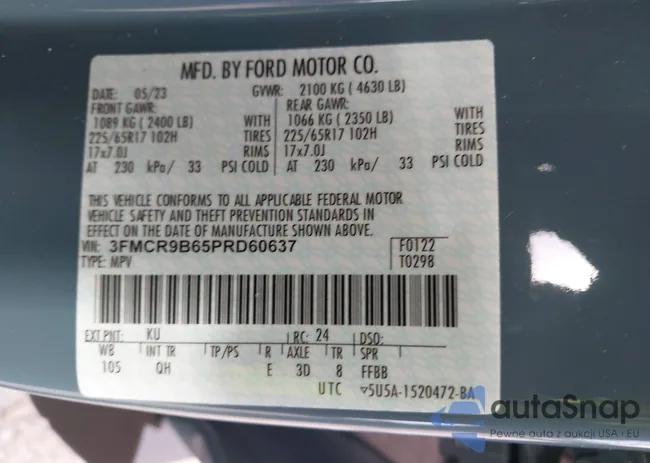 3FMCR9B65PRD60637: 44265406