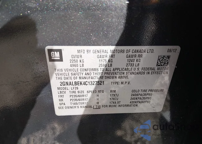 2GNALBEK4C1327521: 44265529