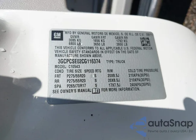 3GCPCSE02CG116374: 44265640