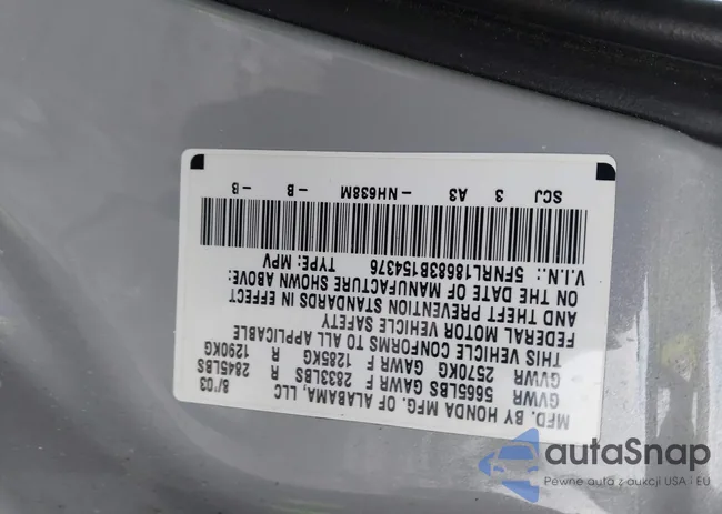 5FNRL18683B154376: 44265709