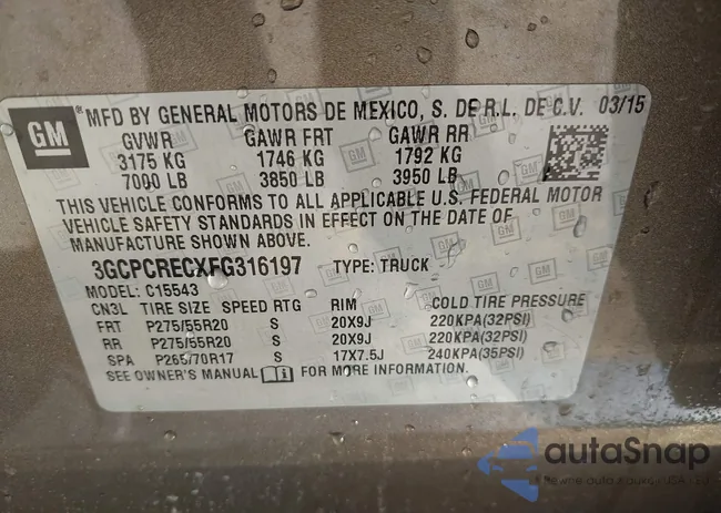 3GCPCRECXFG316197: 44265716