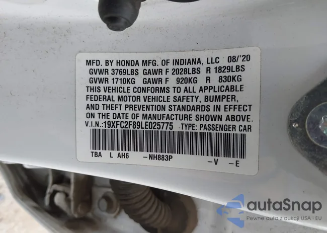 19XFC2F89LE025775: 44264780