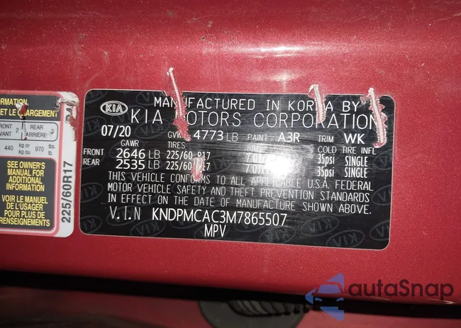 KNDPMCAC3M7865507: 44264807